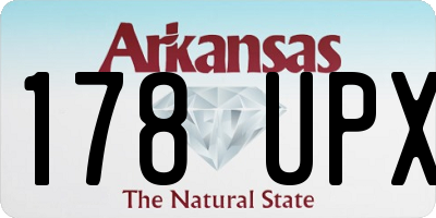 AR license plate 178UPX