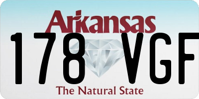 AR license plate 178VGF