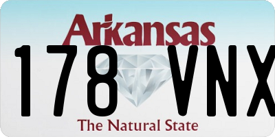 AR license plate 178VNX