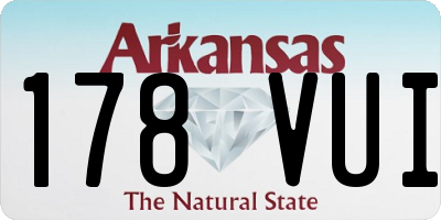AR license plate 178VUI