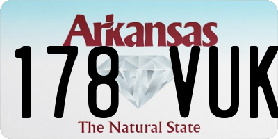 AR license plate 178VUK
