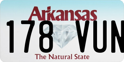 AR license plate 178VUN