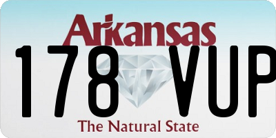 AR license plate 178VUP