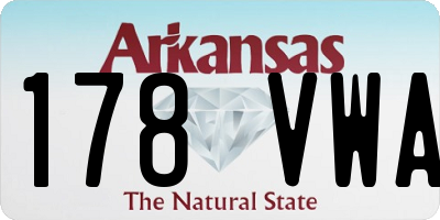 AR license plate 178VWA