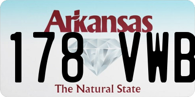 AR license plate 178VWB