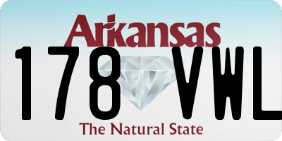 AR license plate 178VWL