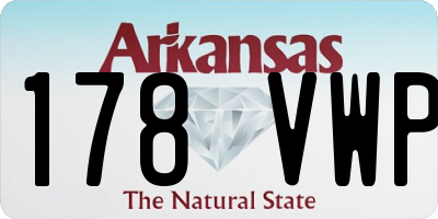 AR license plate 178VWP