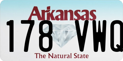 AR license plate 178VWQ