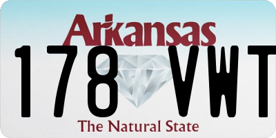 AR license plate 178VWT