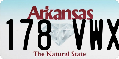 AR license plate 178VWX
