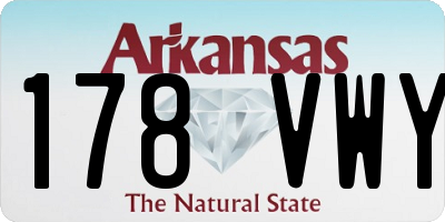 AR license plate 178VWY