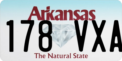 AR license plate 178VXA