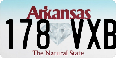 AR license plate 178VXB