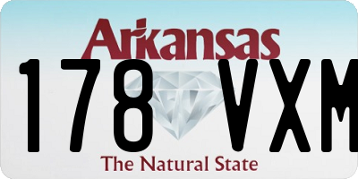 AR license plate 178VXM
