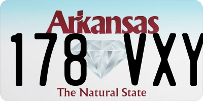 AR license plate 178VXY