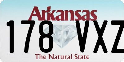 AR license plate 178VXZ