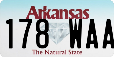 AR license plate 178WAA