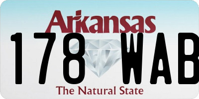 AR license plate 178WAB