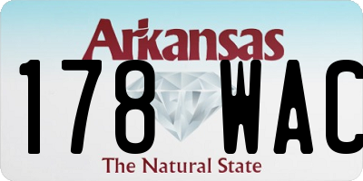 AR license plate 178WAC