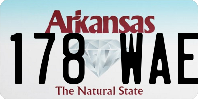 AR license plate 178WAE