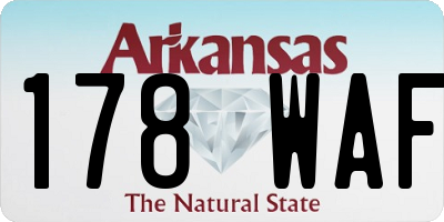 AR license plate 178WAF