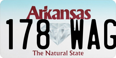 AR license plate 178WAG