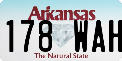 AR license plate 178WAH