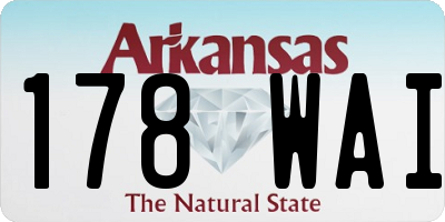 AR license plate 178WAI