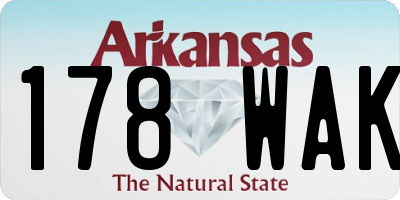 AR license plate 178WAK