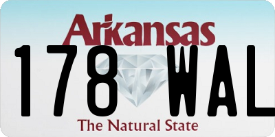 AR license plate 178WAL