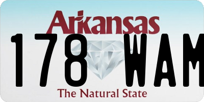 AR license plate 178WAM