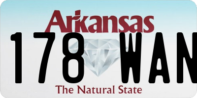 AR license plate 178WAN