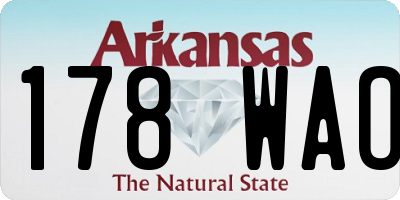 AR license plate 178WAO