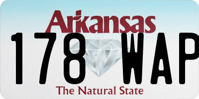 AR license plate 178WAP