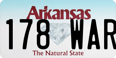 AR license plate 178WAR