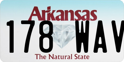 AR license plate 178WAV