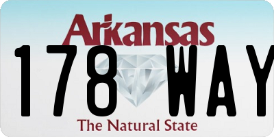 AR license plate 178WAY