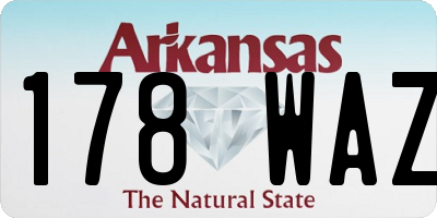 AR license plate 178WAZ