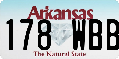 AR license plate 178WBB