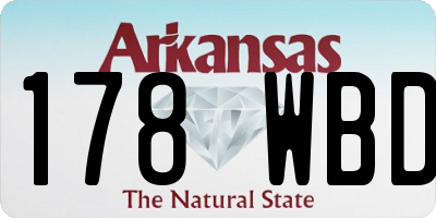 AR license plate 178WBD