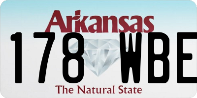AR license plate 178WBE
