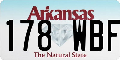 AR license plate 178WBF