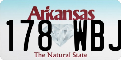 AR license plate 178WBJ