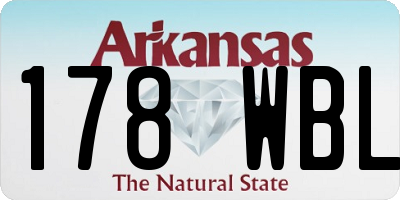 AR license plate 178WBL