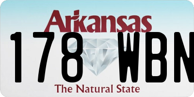 AR license plate 178WBN