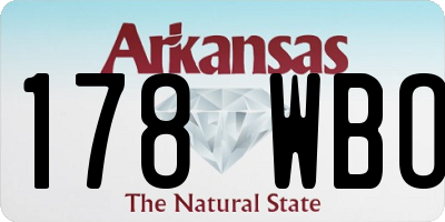 AR license plate 178WBO