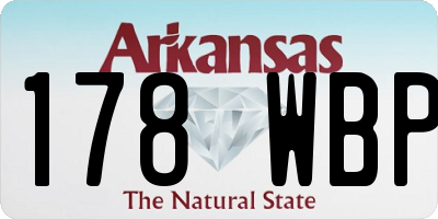 AR license plate 178WBP