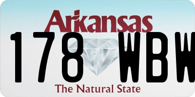 AR license plate 178WBW