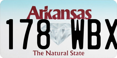 AR license plate 178WBX