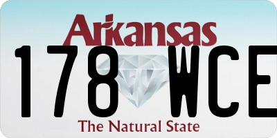 AR license plate 178WCE